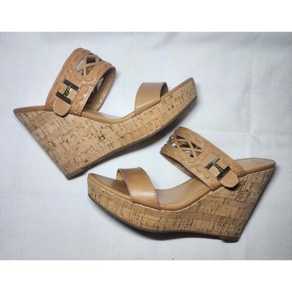 Tommy Hilfiger Backless Wedge Heels Womens Size 7 - Picture 1 of 8